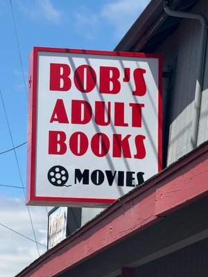 Bob's Adult Books & Movies sign